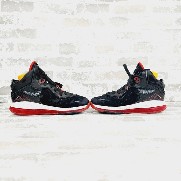 Nike Air Max 2010 Lebron VIII 8 Youth Bred Black Red OG Basketball Shoes V761 - Picture 7 of 13